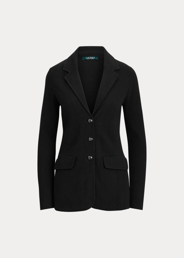 Blazer Ralph Lauren Mujer Negros - Combed Cotton - BLNTC7264